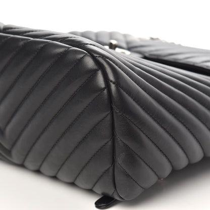 Chanel Calfskin Chevron Quilted Large Urban Spirit Backpack Black 9 of 9