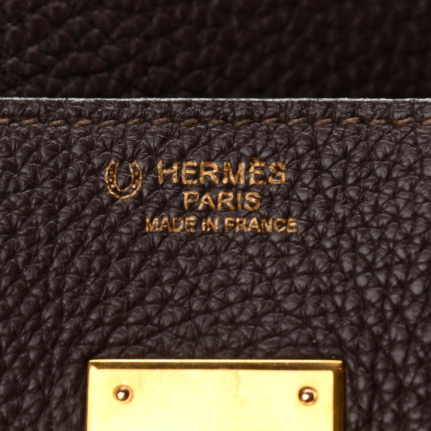 Togo Horseshoe Birkin 30 Chocolate Rouge Vif