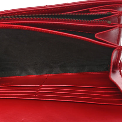 Gucci Calfskin Matelasse GG Marmont Chain Wallet Hibiscus Red 5 of 11