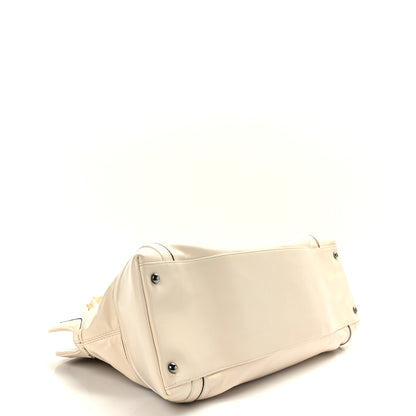 Chanel Lambskin East West Soho Shopper White 4 of 9