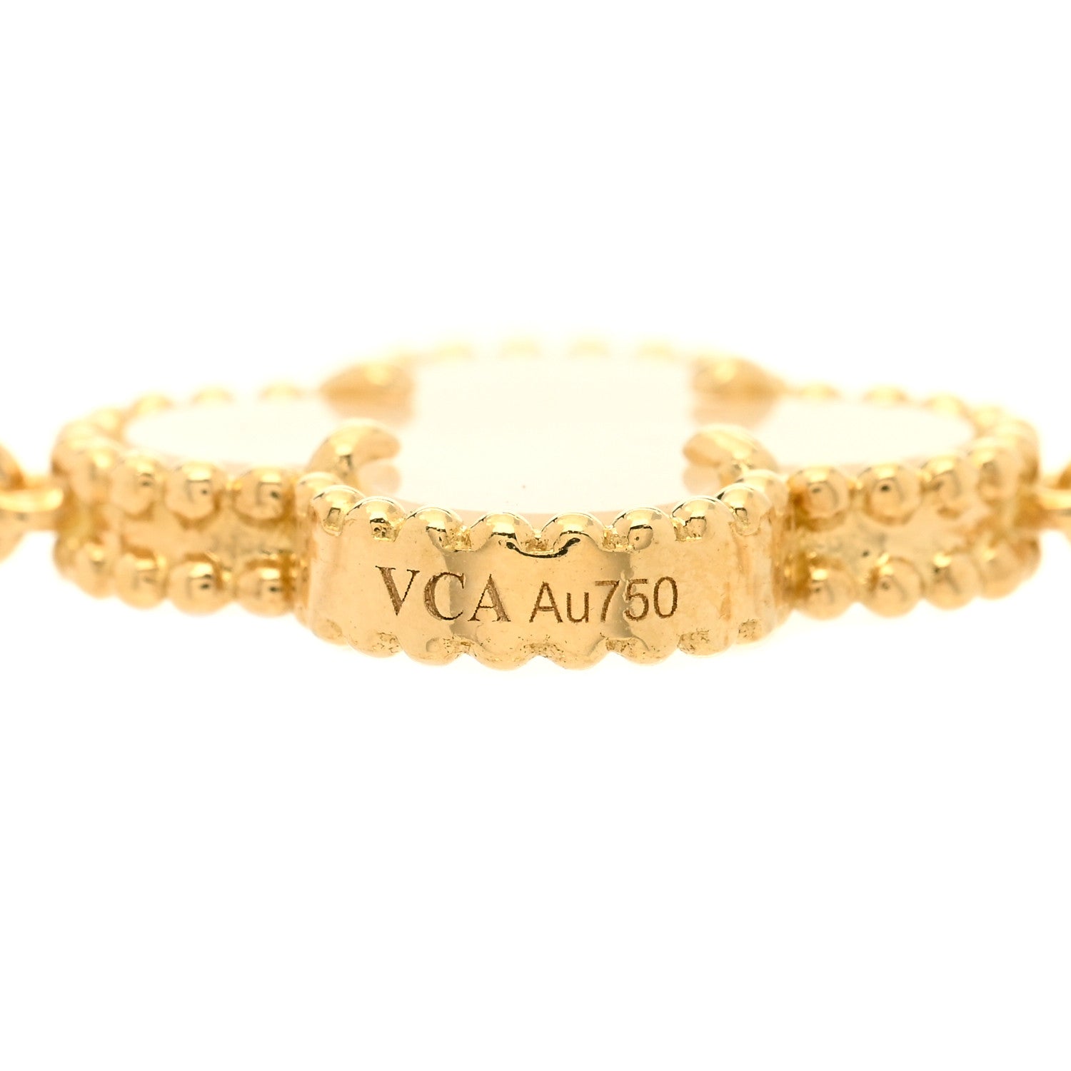 Van Cleef & Arpels 18K Yellow Gold Mother of Pearl 20 Motifs Vintage Alhambra Necklace 5 of 5