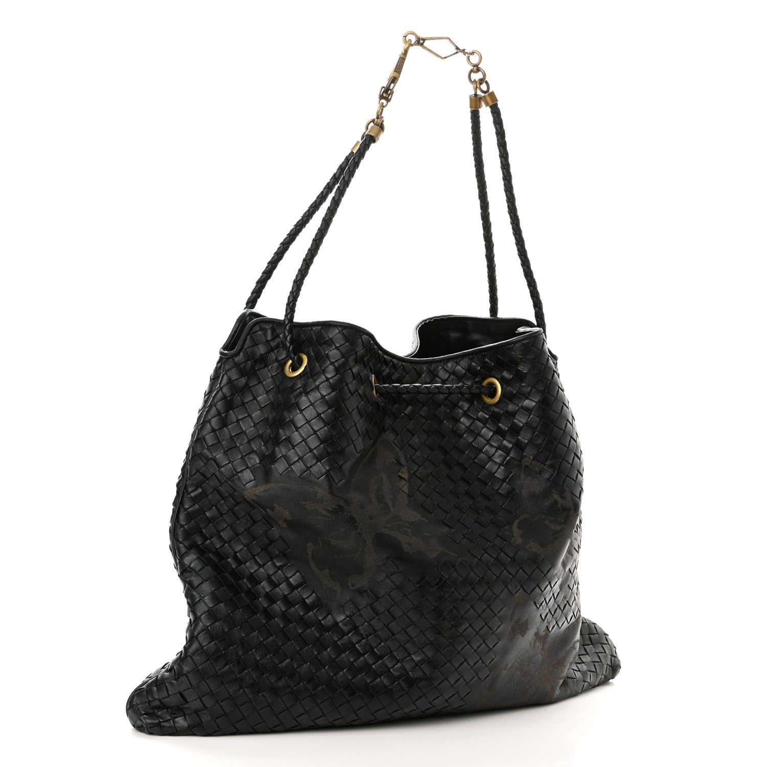 Bottega Veneta Nappa Intrecciato Butterfly Shoulder Bag Black 3 of 11