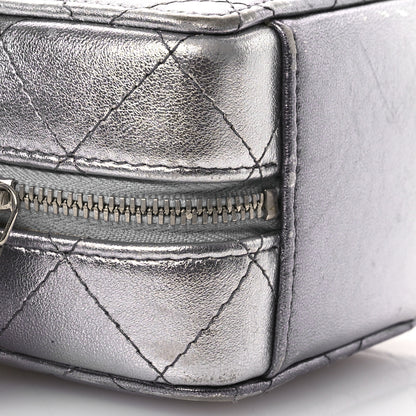 Chanel Gradient Metallic Lambskin Quilted Like A Wallet Clutch With Chain Silver Purple 9 of 10