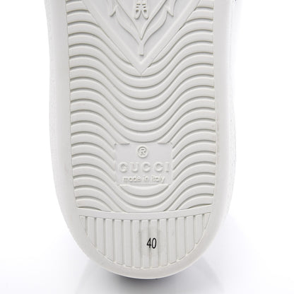 Gucci Calfskin Ayers Crystal Web Kingsnake Embroidered Womens Ace Sneakers 40 White 9 of 11