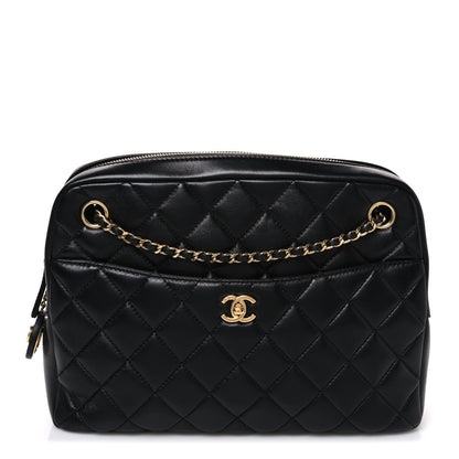 Chanel Lambskin Quilted Large Camera Case Black 1 of 10