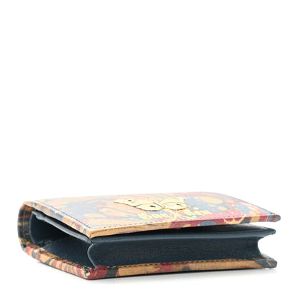 Gucci Shangai Calfskin Butterfly Garden Card Case Multicolor 4 of 12