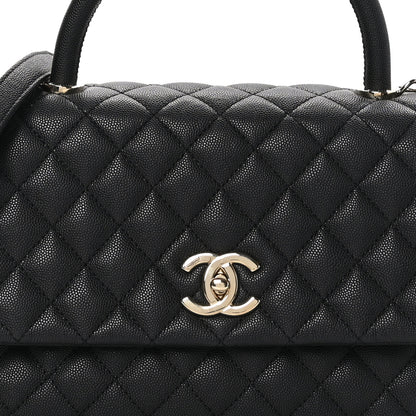 Chanel Caviar Quilted Small Coco Handle Flap Black 8 of 10