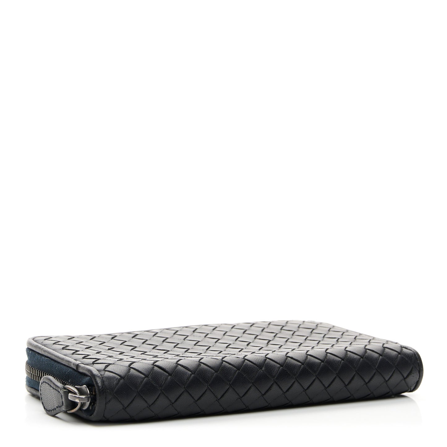 Nappa Intrecciato Zip Around Wallet Black