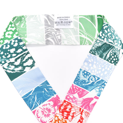 Hermes Silk Jungle Love Rainbow Twilly Vert Rose Jaune Fluo 2 of 3