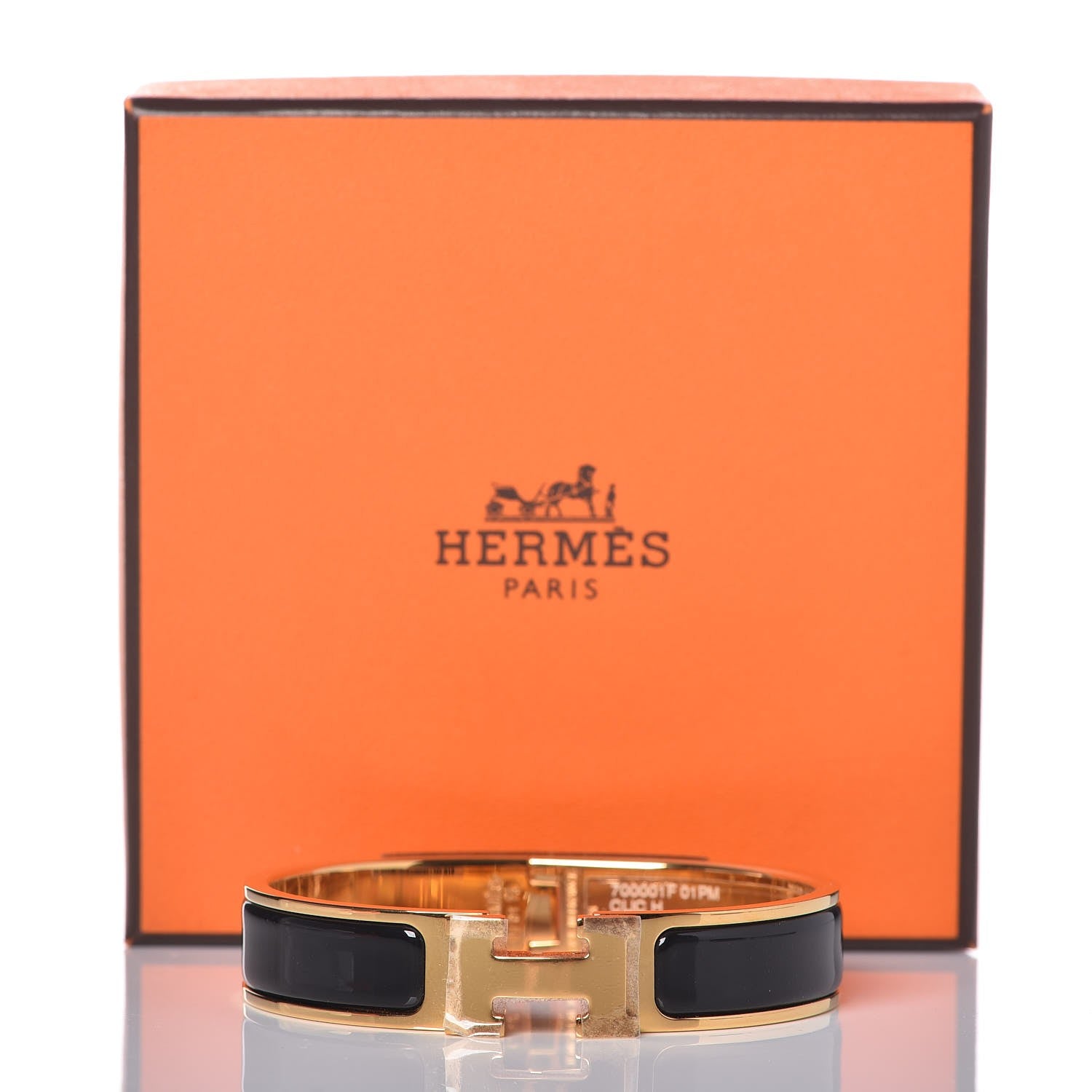 Hermes Enamel Narrow Clic Clac H Bracelet PM Black 7 of 7