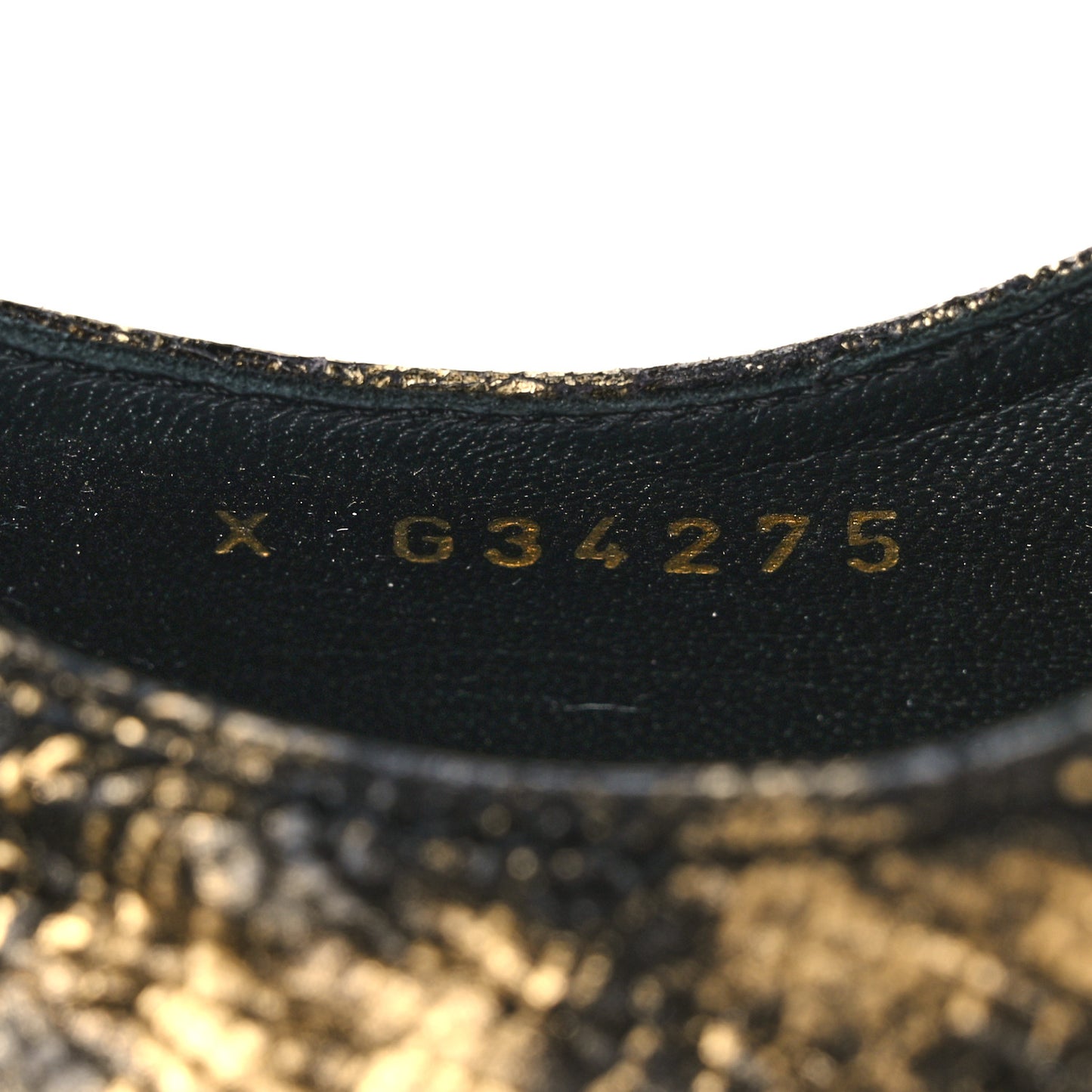 Laminated Goatskin Lace Up Oxford 38 Gold