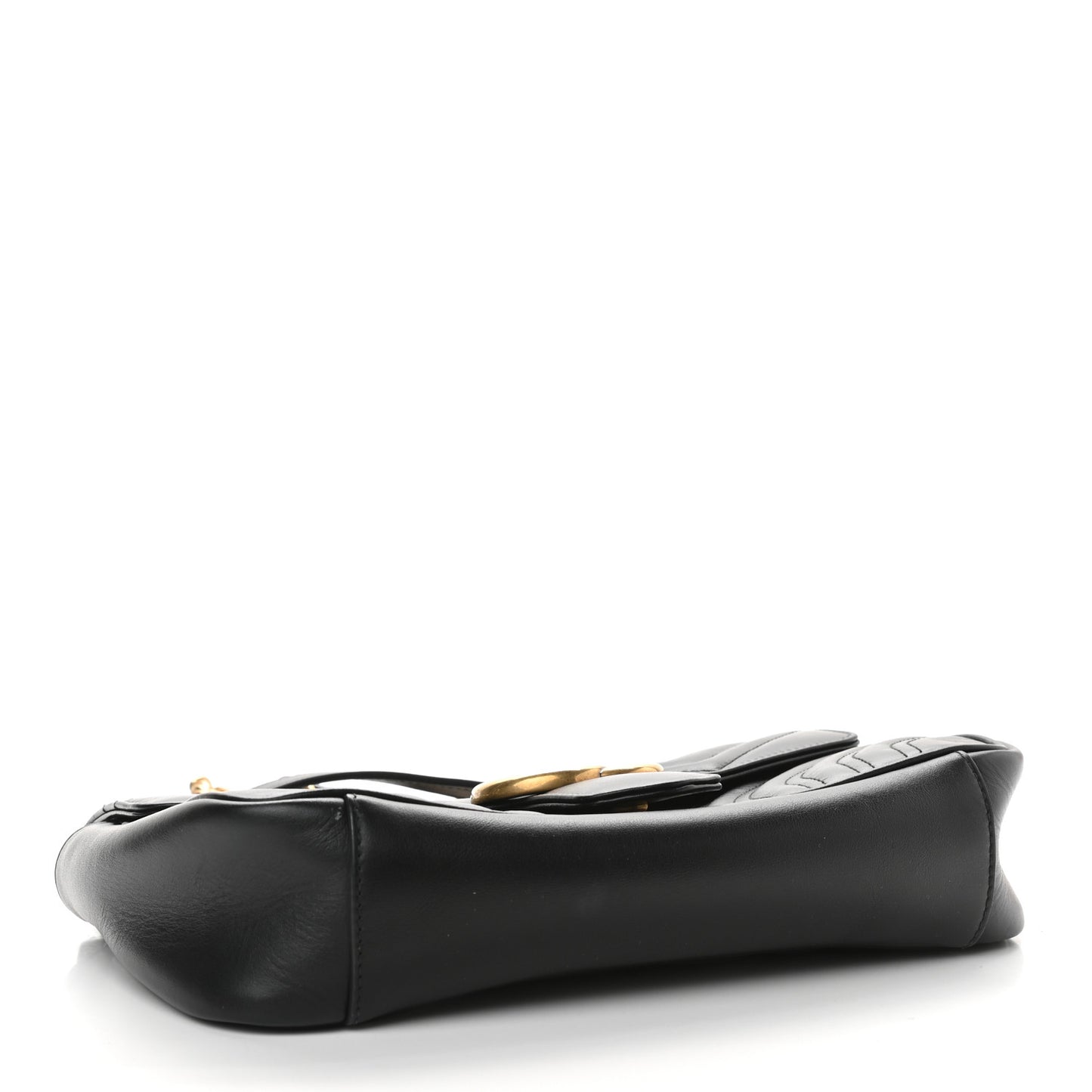 Calfskin Matelasse Small GG Marmont Shoulder Bag Black