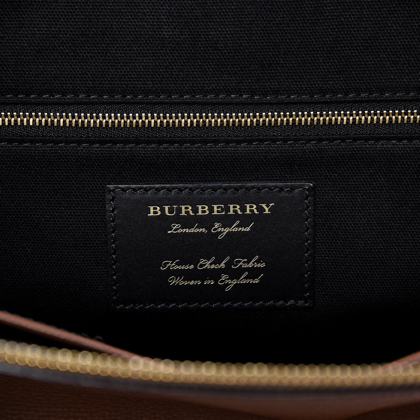 Derby Calfskin House Check Medium Welburn Tote Tan