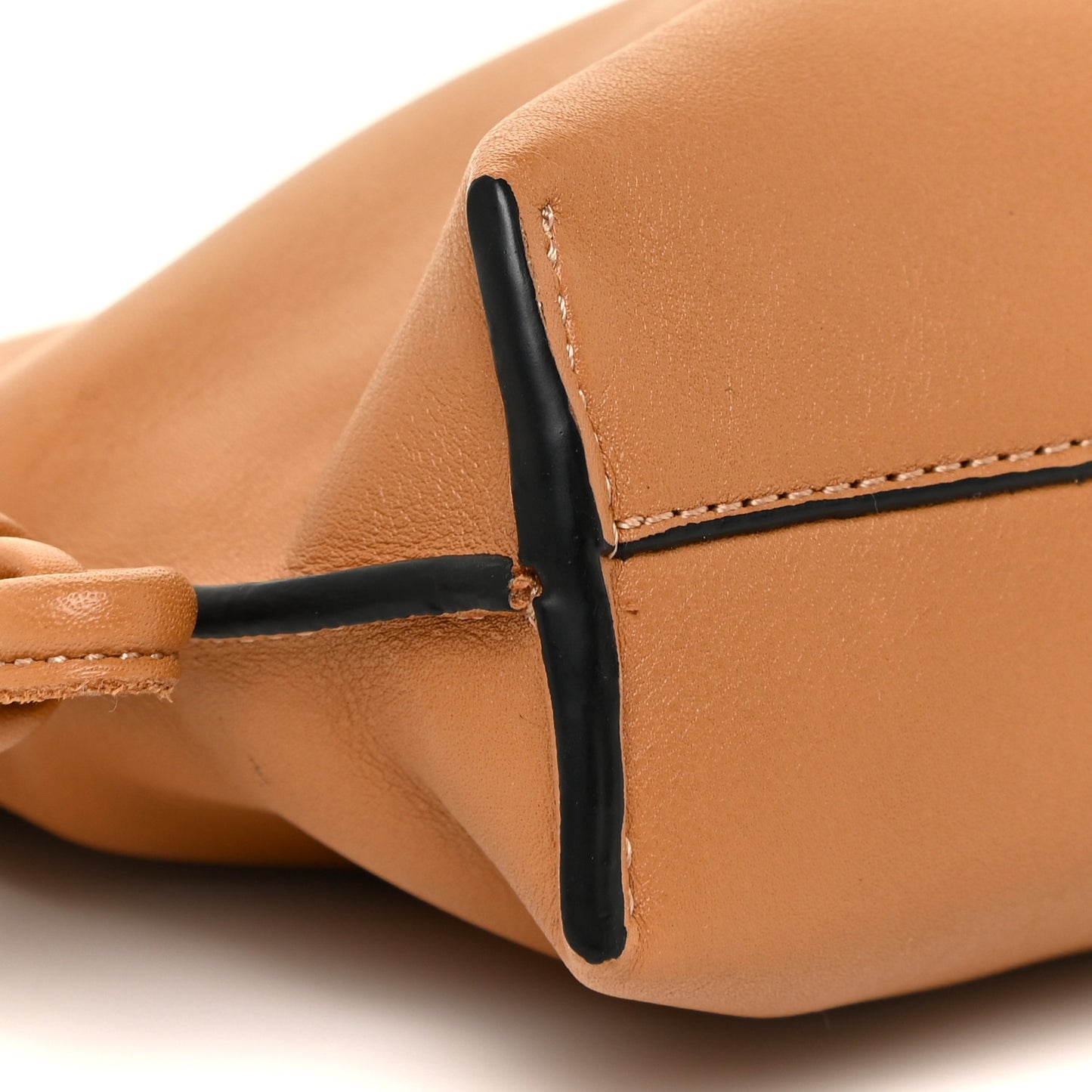 Calfskin Nano Flamenco Knot Clutch Warm Desert
