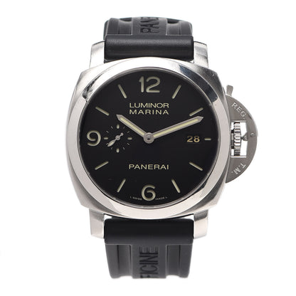 Panerai Stainless Steel Rubber 44mm Luminor Marina Manual Winding Watch Black PAM00312 1 of 4