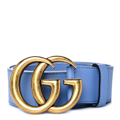 Gucci Calfskin Double G 40mm Belt 100 40 Clear Sky Blue 1 of 5