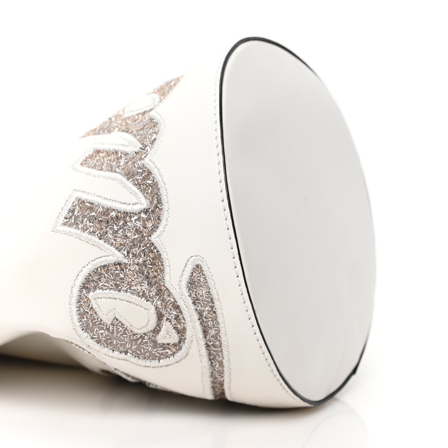 Christian Louboutin Calfskin Marie Jane Bucket White 8 of 9