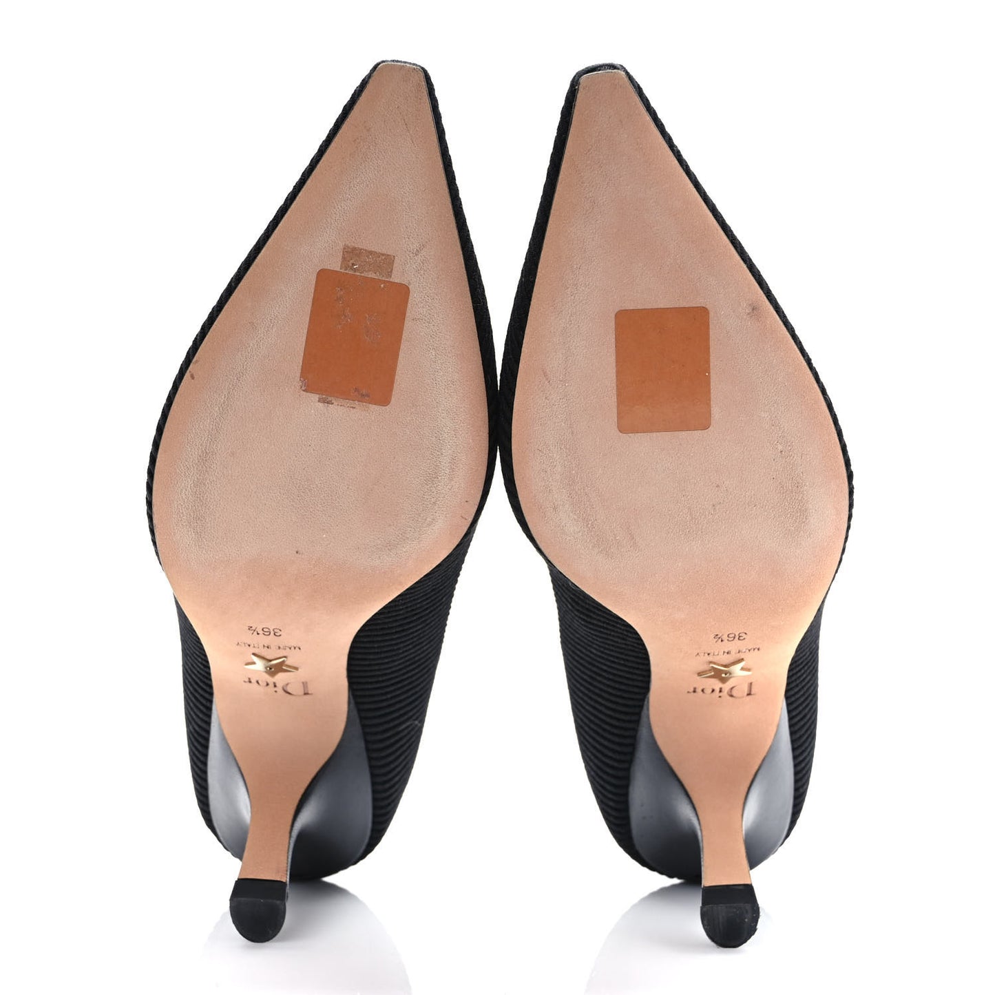 Technical Canvas Ribbon Embroidered J'Adior 65mm Pumps 36.5 Black
