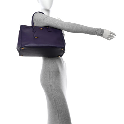 Prada Saffiano Lux Large Galleria Double Zip Tote Uva 2 of 14
