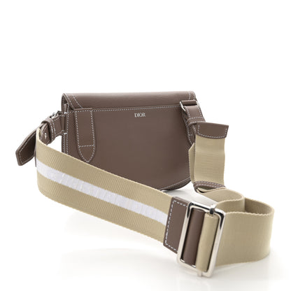 Christian Dior X KAWS Grained Calfskin Saddle Pouch Marron Multicolor 3 of 10