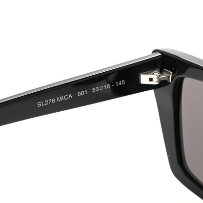 Saint Laurent Acetate Mica Cat Eye Sunglasses SL 276 Black 7 of 9