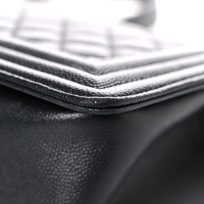 Chanel Caviar Quilted Medium Boy Flap So Black 8 of 15