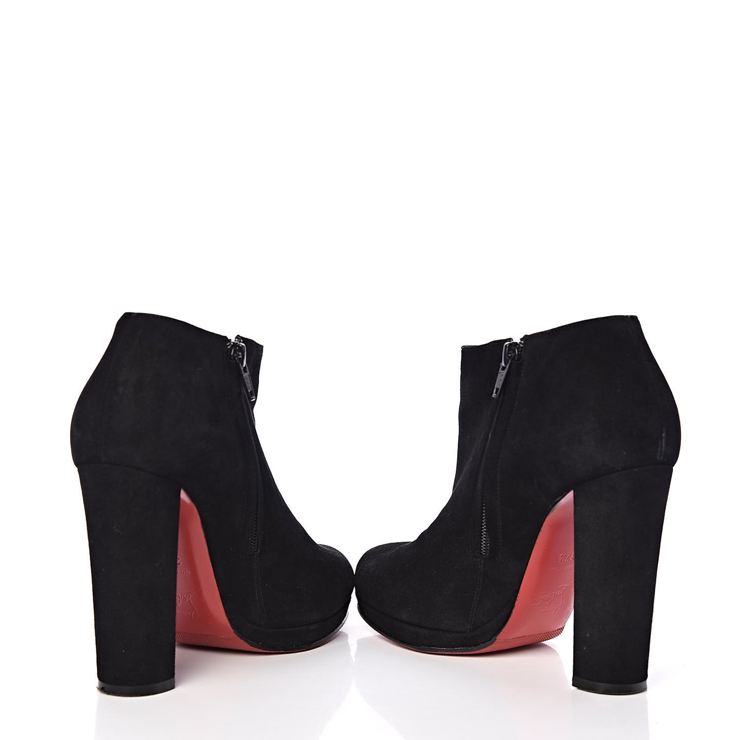 Veau Velours Rock and Gold 120 Ankle Booties 37.5 Black