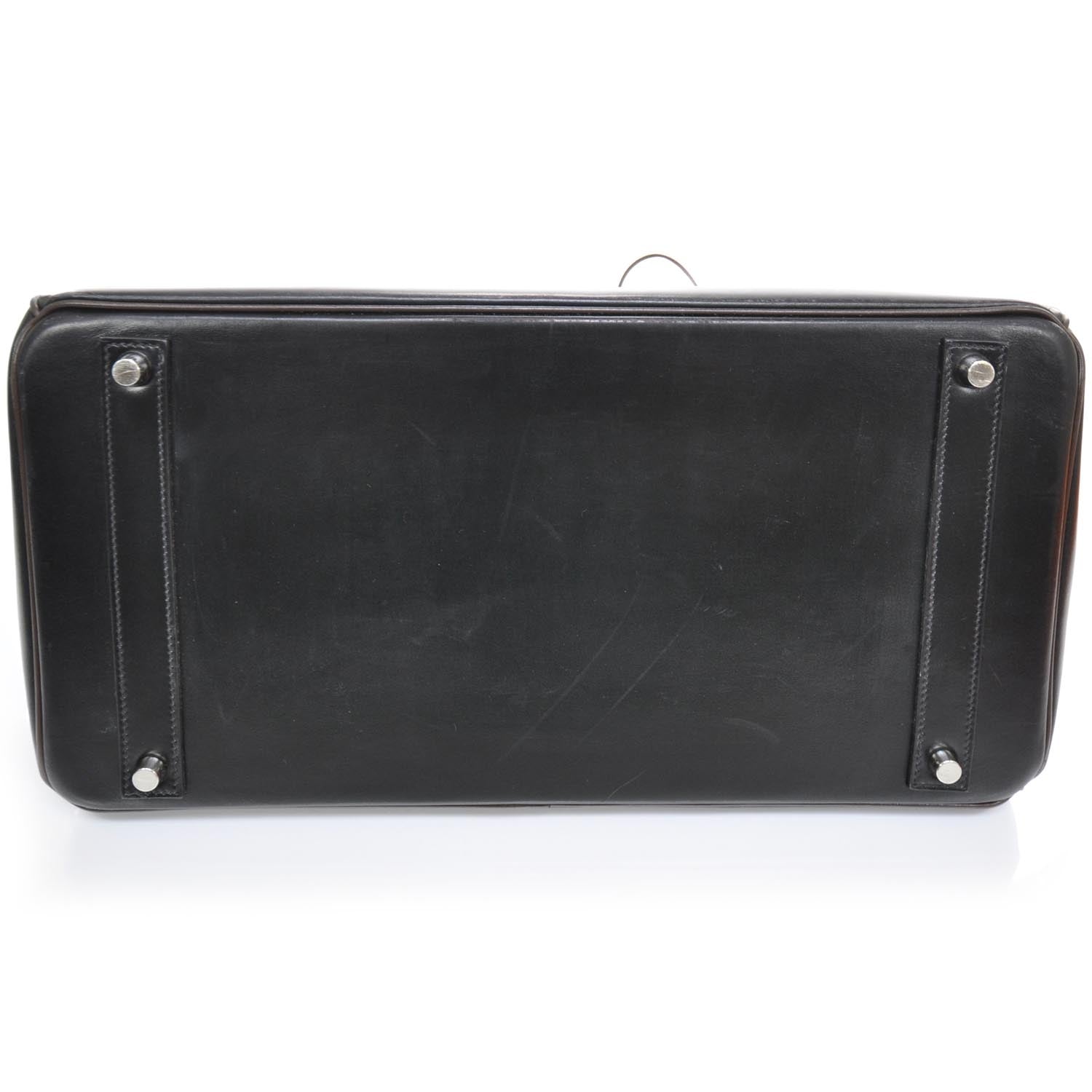 Hermes Box Calfskin Birkin 40 Black SHW 4 of 12