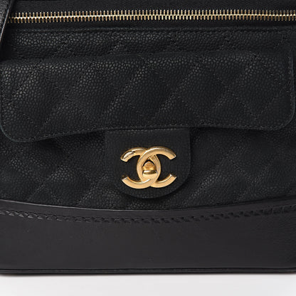 Chanel Iridescent Grained Calfskin Quilted Globe Trotter Vanity Case Black 11 of 12
