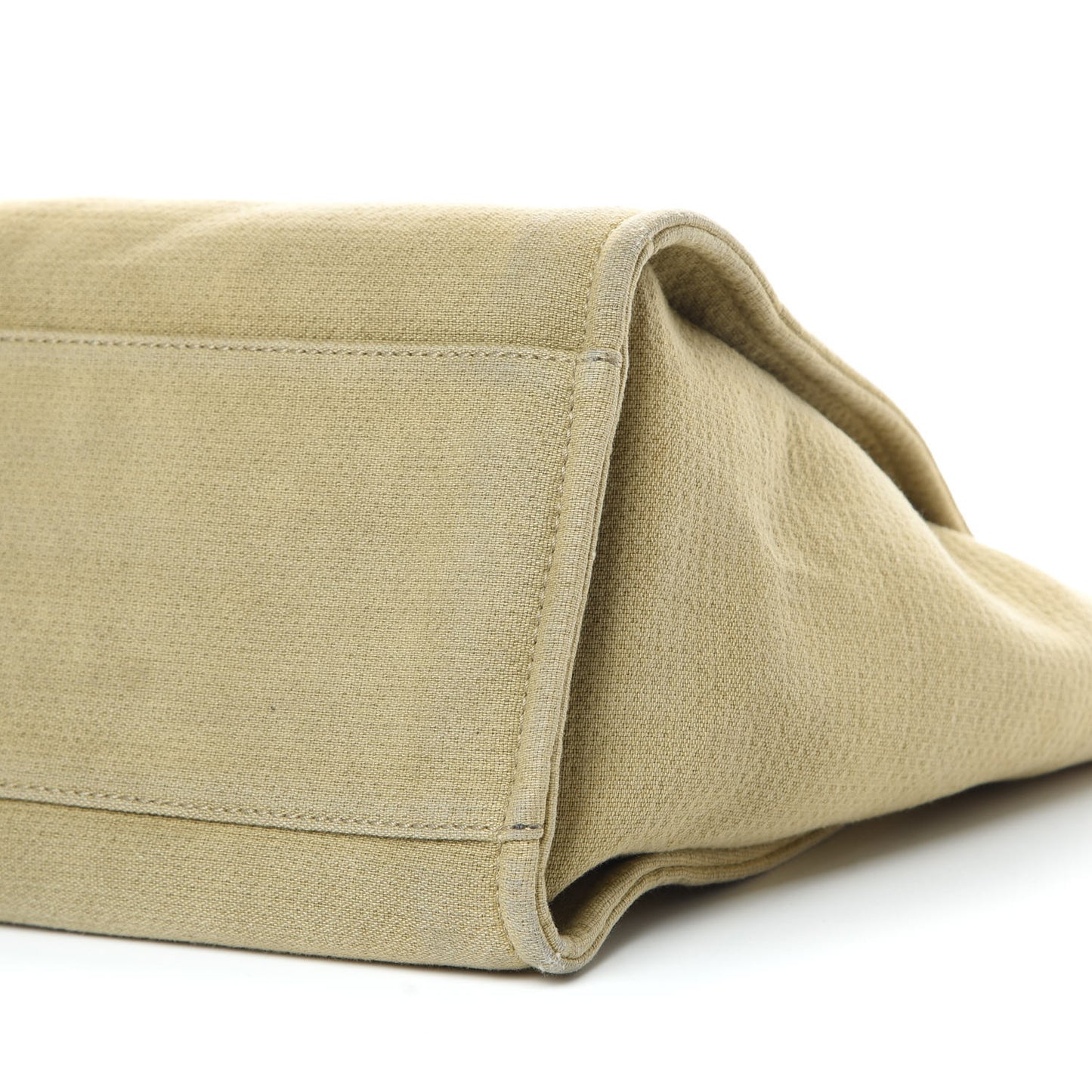 Canvas Medium Deauville Tote Beige Black