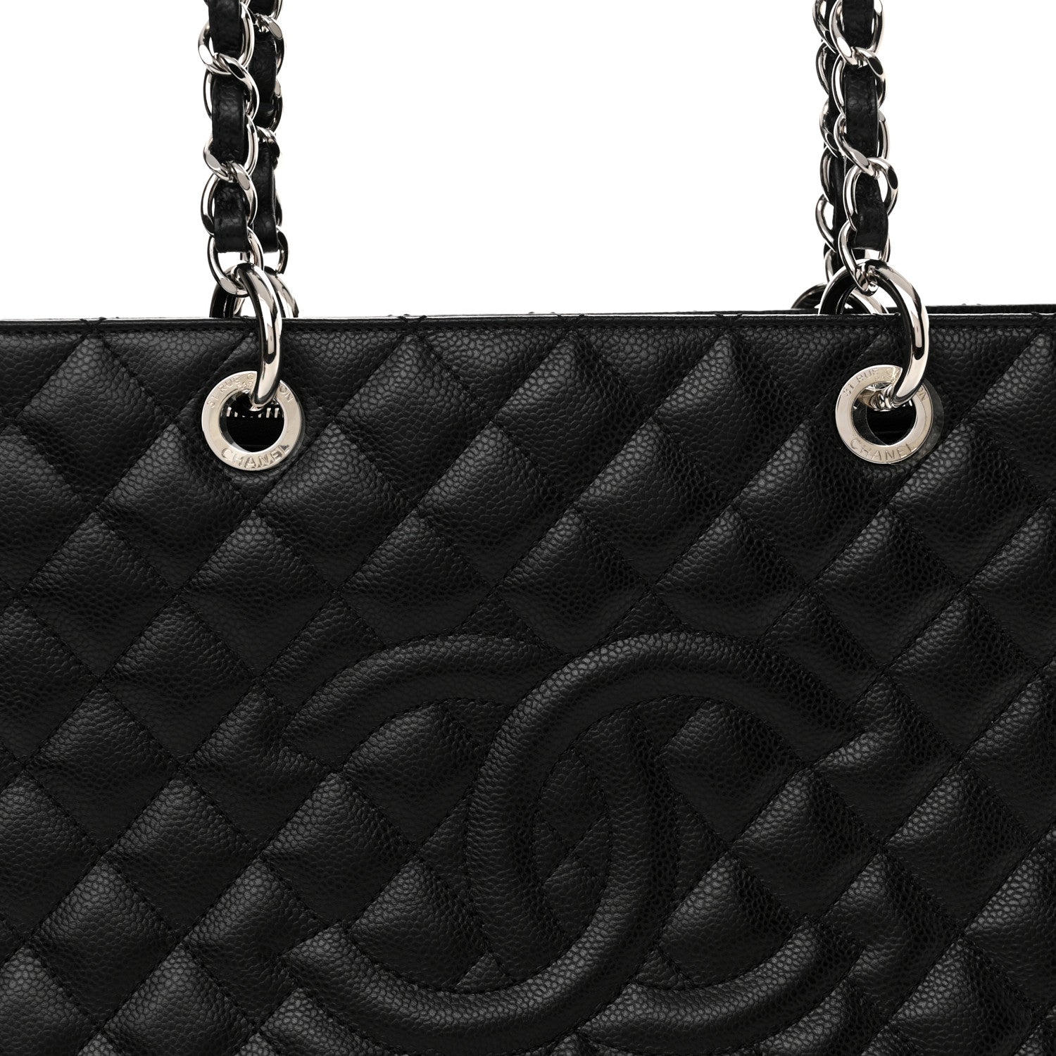 Chanel Caviar Quilted Grand Shopping Tote GST Black 8 of 11