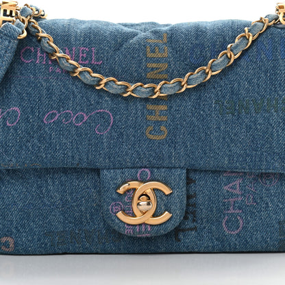 Chanel Denim Quilted Mini Denim Mood Rectangular Flap Blue Multicolor 8 of 10