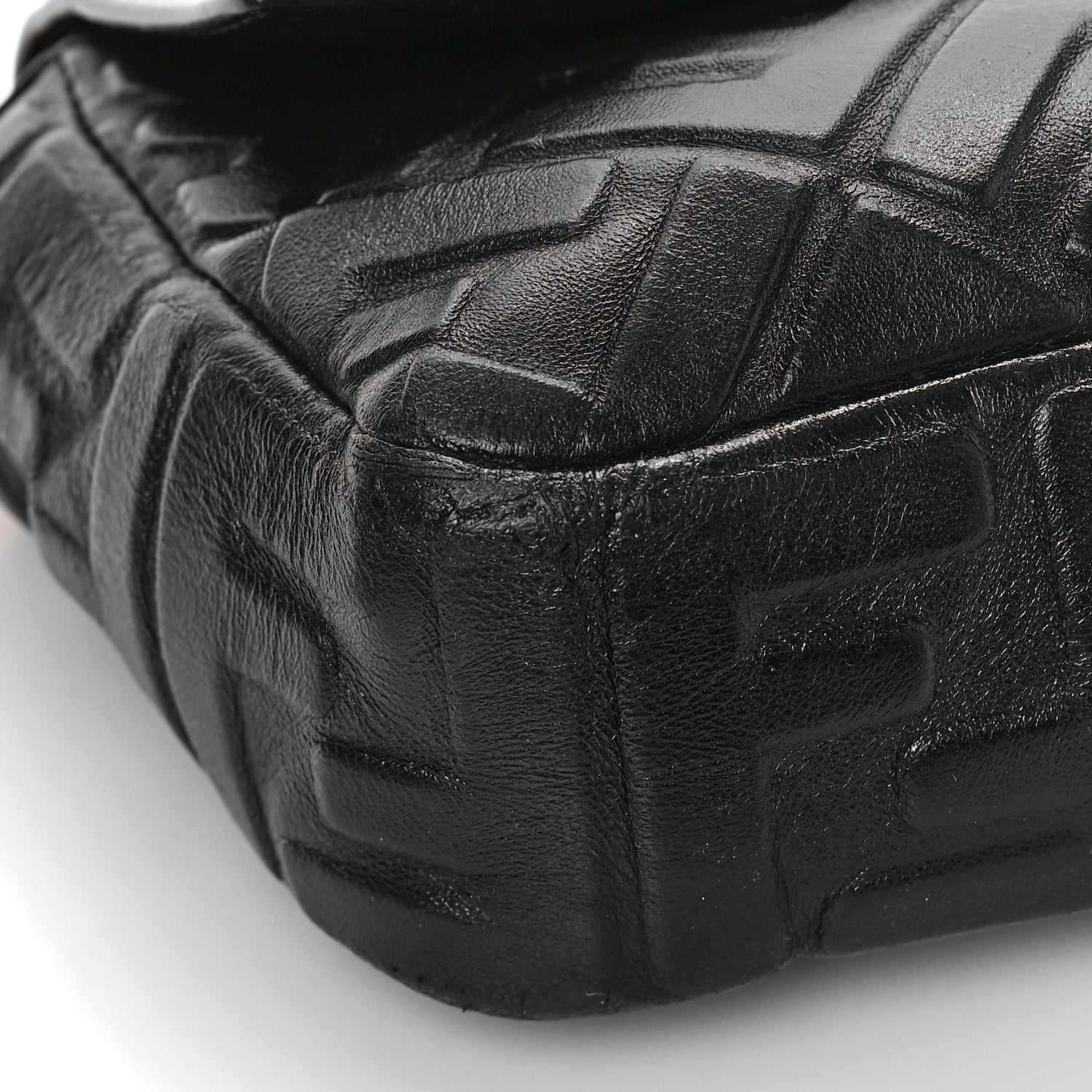 Fendi Nappa FF 1974 Embossed Baguette Black 7 of 8