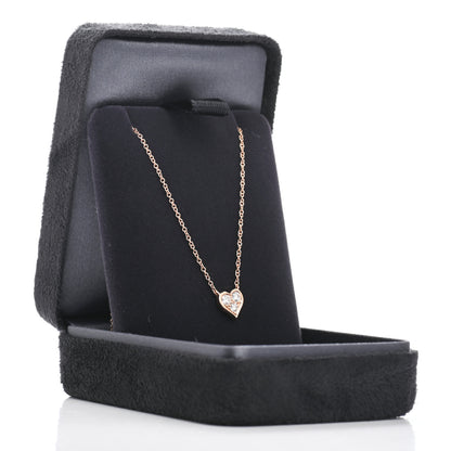 Tiffany 18K Rose Gold Diamond Heart Pendant Necklace 5 of 5