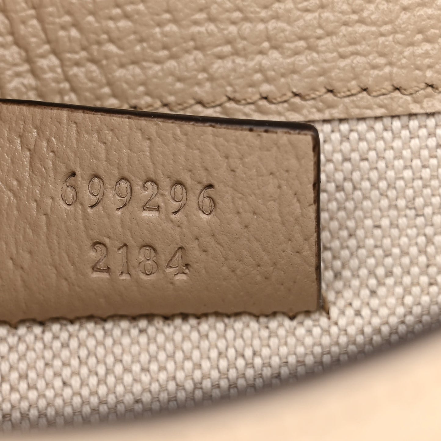 GG Supreme Monogram Textured Dollar Calfskin Mini Horsebit 1955 Shoulder Bag Beige Mystic White Oatmeal