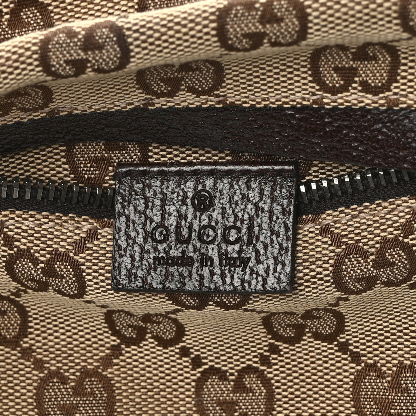 GG Monogram Web Double Pocket Belt Bag Dark Brown