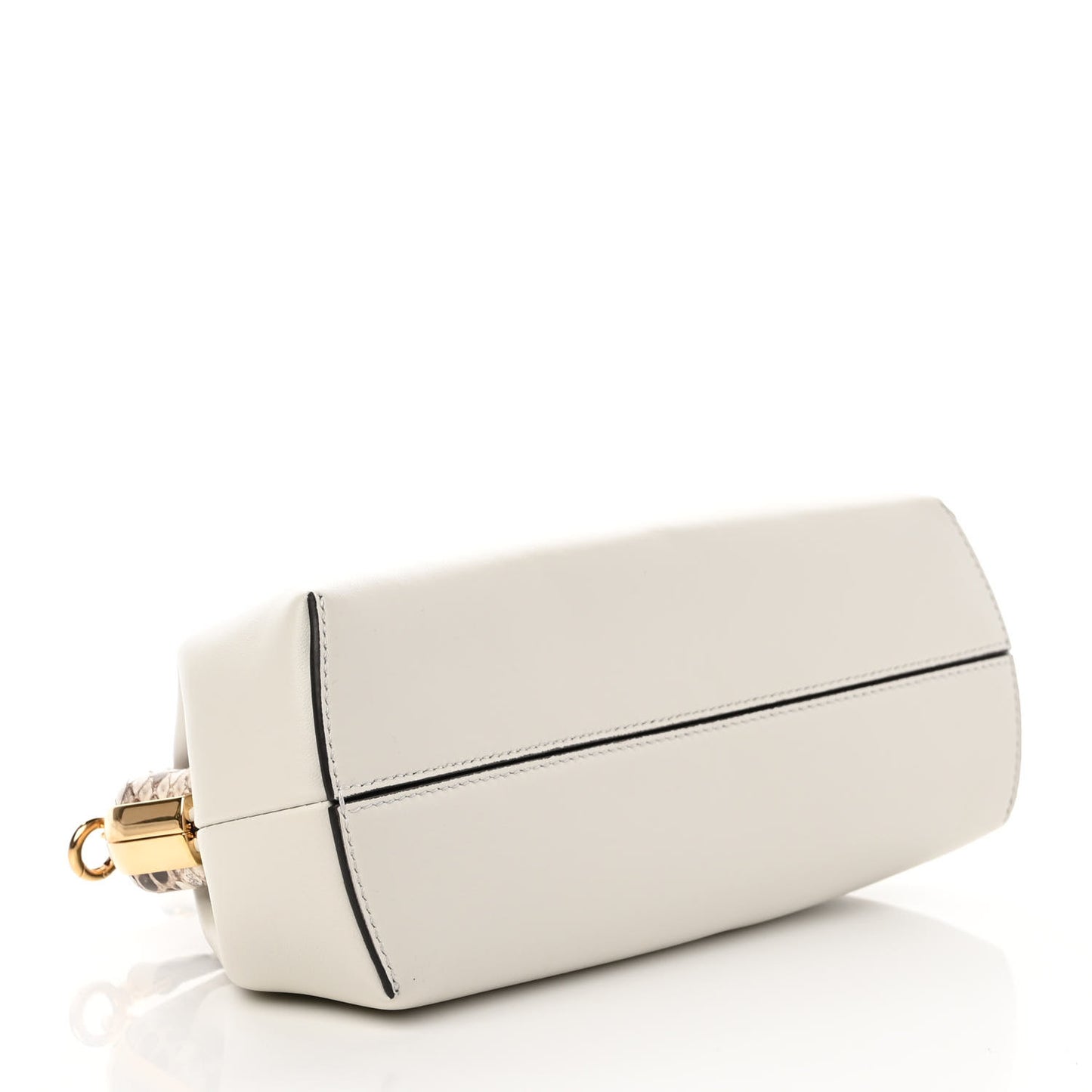 Shiny Nappa Snakeskin Small Fendi First White Roccia