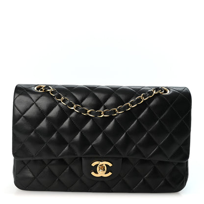 Chanel Lambskin Quilted Medium Double Flap Black 1 of 10