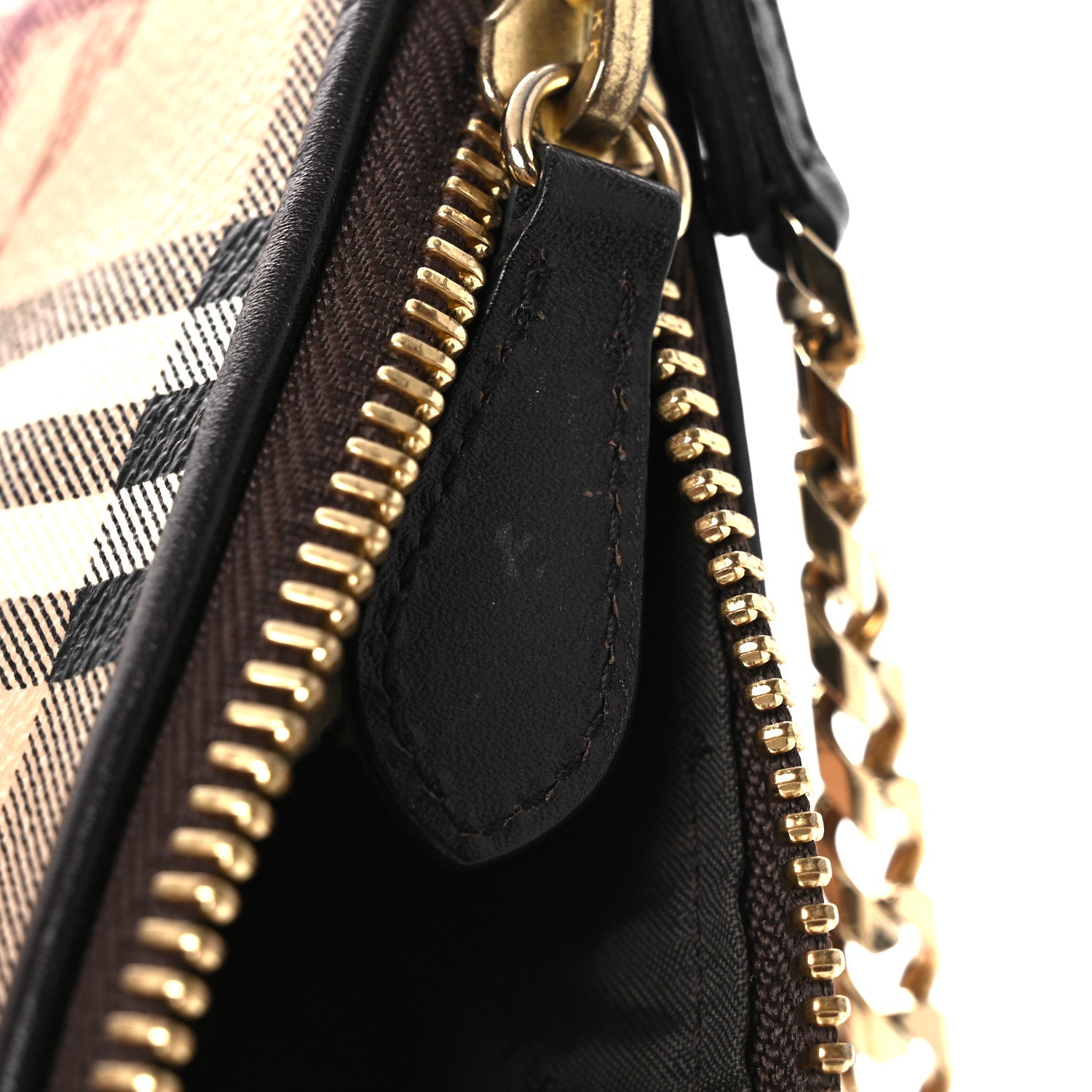 Burberry Haymarket Check Clara Pochette Chocolate 1842887