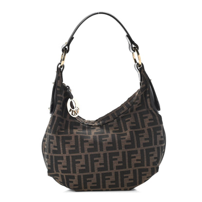 Fendi Zucca Cuoio Lucido Small Chef Hobo Tobacco Moro 1 of 7