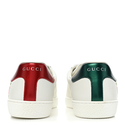 Gucci Calfskin Interlocking G Mens New Ace Sneakers 7 White Red Flame Green 4 of 10