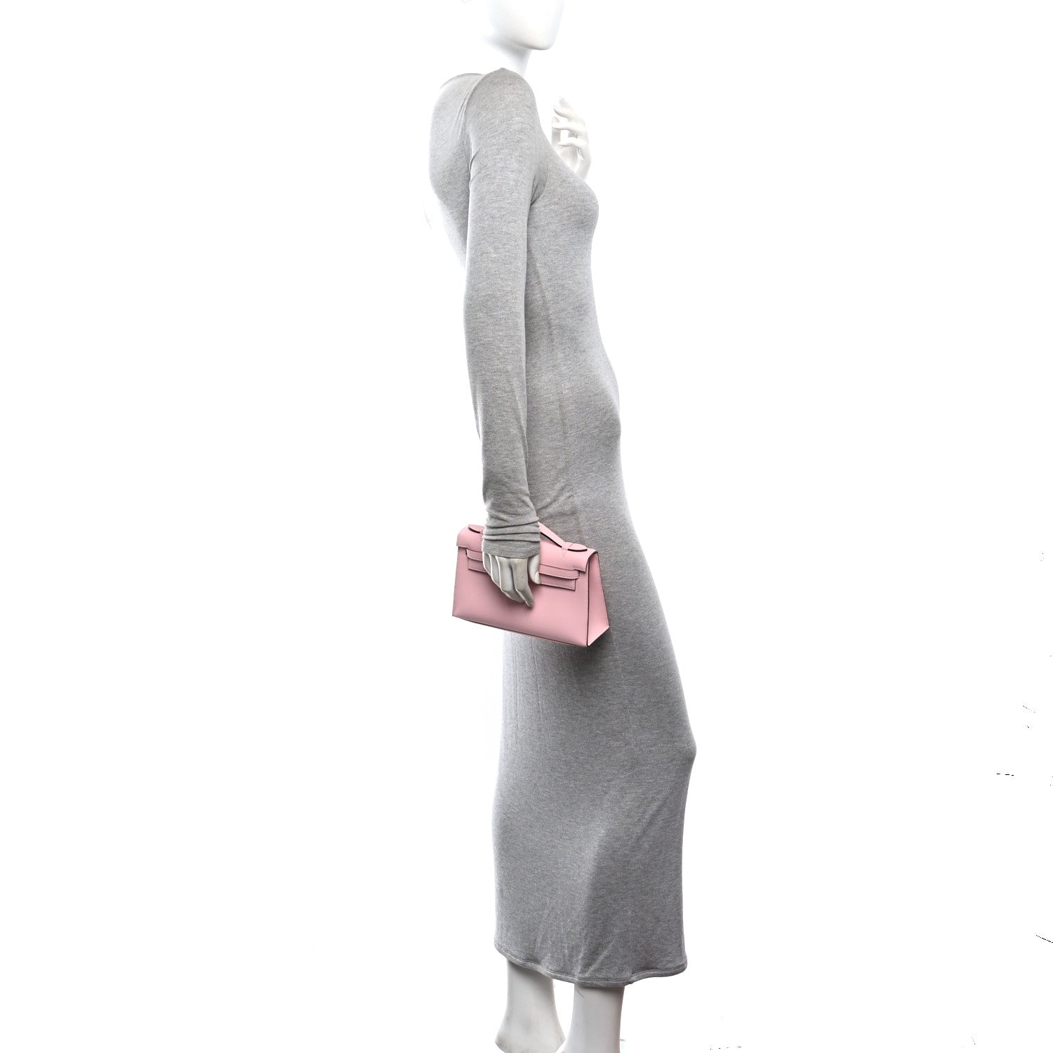 Hermes Swift Kelly Pochette Clutch Rose Sakura 2 of 10