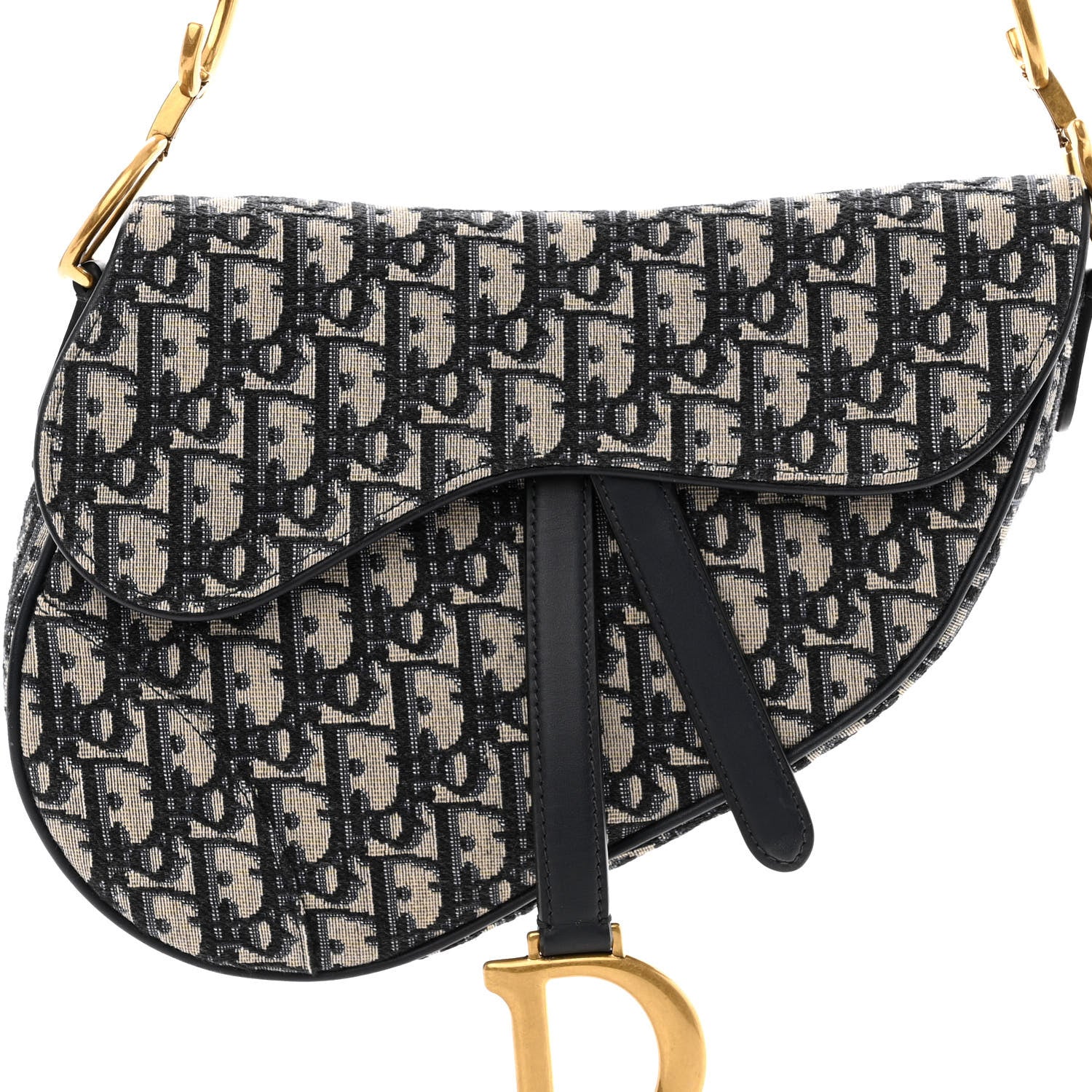 Christian Dior Oblique Saddle Bag Blue 7 of 9