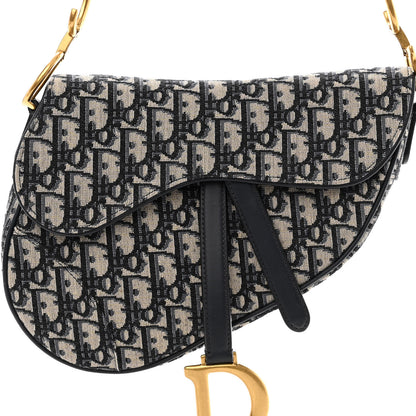 Christian Dior Oblique Saddle Bag Blue 7 of 9