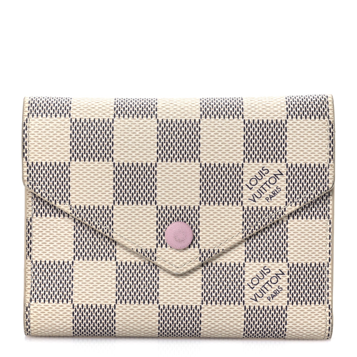 Damier Azur Victorine Wallet Rose Ballerine