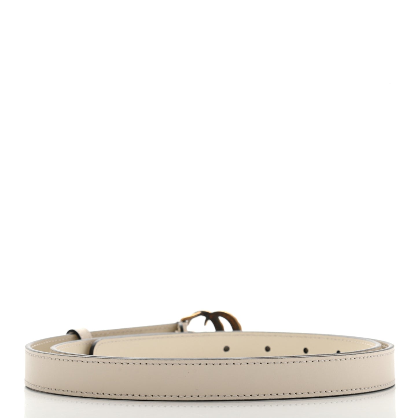 Calfskin Pearl Double G 20mm Belt 110 44 Ivory
