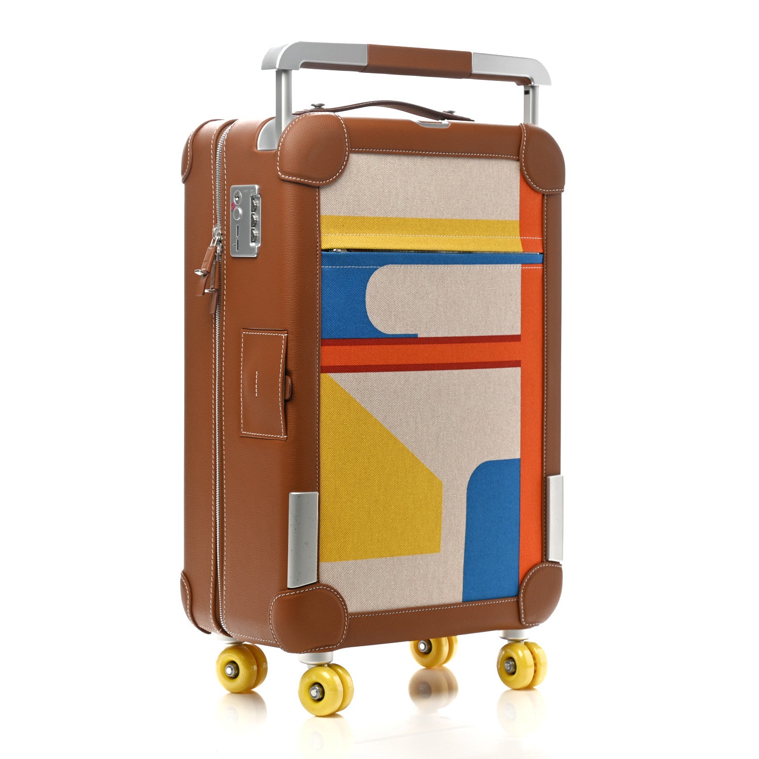 Hermes Canvas Taurillon Regate RMS Rolling Trolley Luggage Multicolor 3 of 10