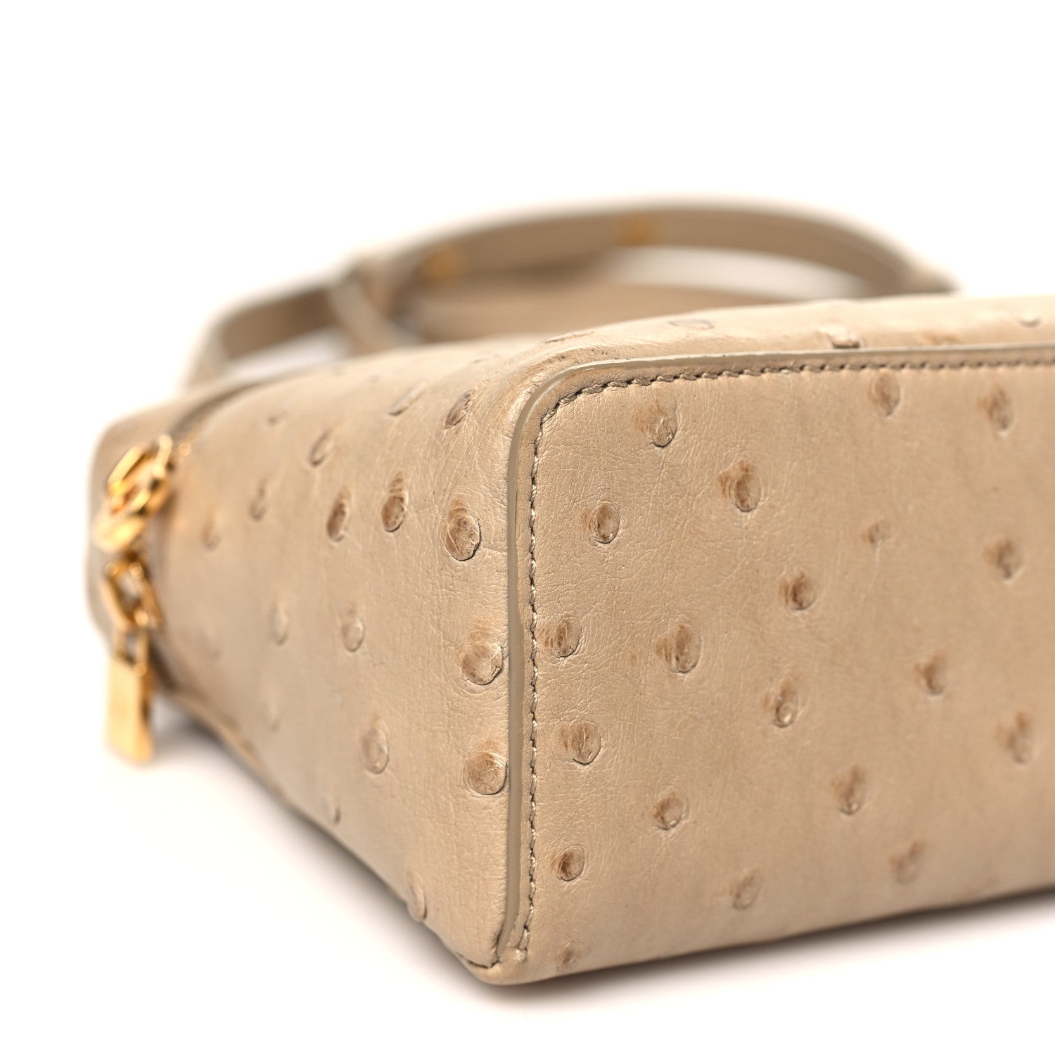 Loro Piana Ostrich L19 Extra Pocket Pouch Beige 8 of 9