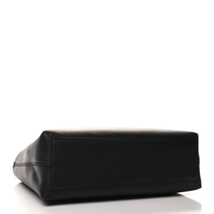 Burberry Grainy Calfskin Haymarket Check Small Reversible Tote Black 11 of 15