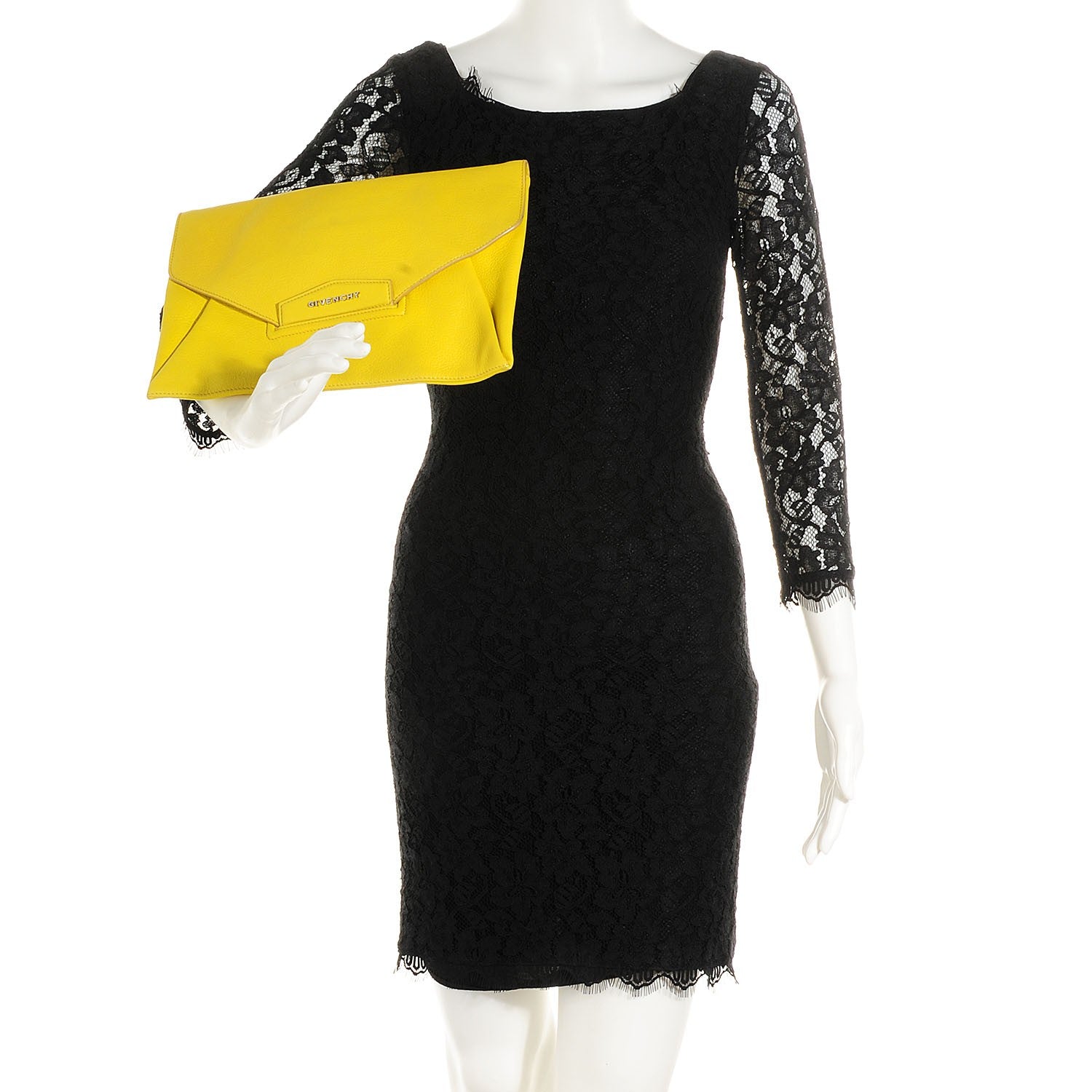 Givenchy Sugar Goatskin Medium Antigona Envelope Clutch Yellow 2 of 8